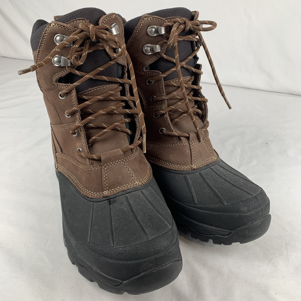 LL Bean Storm Chaser Mens 11 Brown Waterproof Insulated Winter Boots 290590